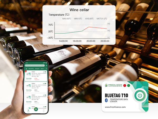 BlueTag T10 Bluetooth Temperature Data Logger