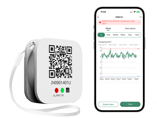 BlueTag T100/TH100 Bluetooth Temperature and Humidity Data Logger