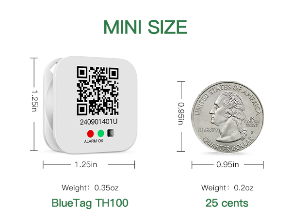 BlueTag T100/TH100 Bluetooth Temperature and Humidity Data Logger