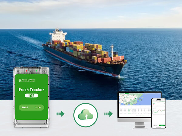 Fresh Tracker 10E 4G Data Logger for Temperature and Geolocation Monitoring