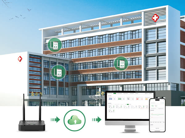 G2000 4G/WiFi/LAN LoRa Gateway for Real-time Temperature Monitoring of Large-area Storage