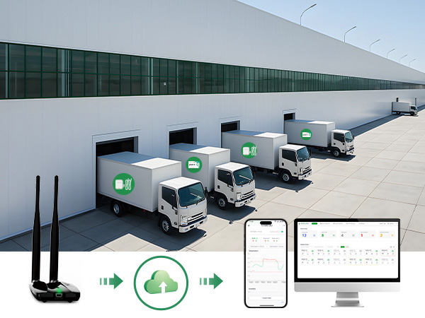 G100 WiFi Bluetooth Gateway for Supply Chain Management Temperature Monitoring