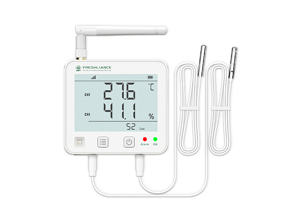 GSP100-WiFi/4G Real-time Data Logger for Illumination, ethylene, CO2, Ammonia, Temp & Humidity