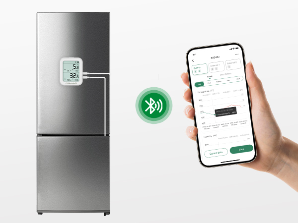 Freezer, Refrigerator Temperature Tracking and Review By Bluetooth