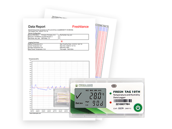 Fresh Tag 10TH Temperature and Humidity Data Logger